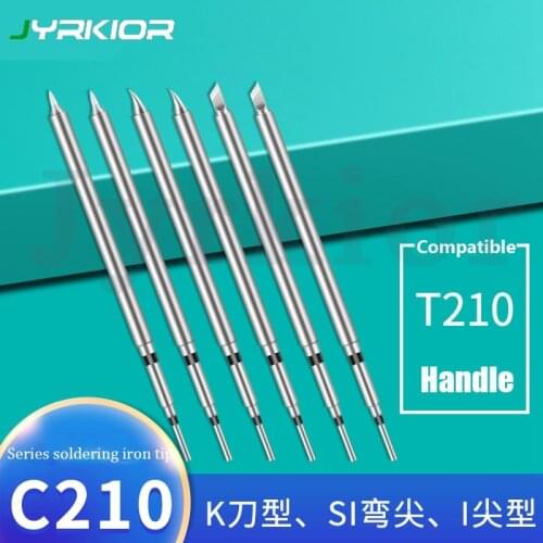 Jyrkior JBC C210 Replacement Soldering Iron Tip Handle Welding Nozzle Grip Compatible With JBC T210 Soldering Station