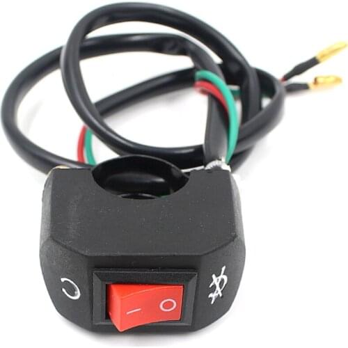 Motorcycle Switches 7/8inch 22mm Handlebar Mount Headlight Horn ON OFF Stop Kill Switch, (Color : Black)