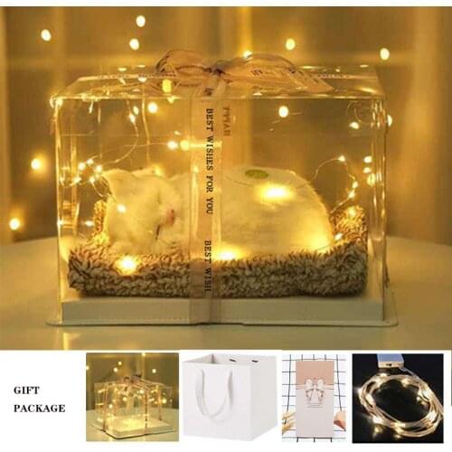 Soft dog toy kawaii simulation animals Craft dolls plush Toys small Sleeping dog cat for children decoration creative gifts