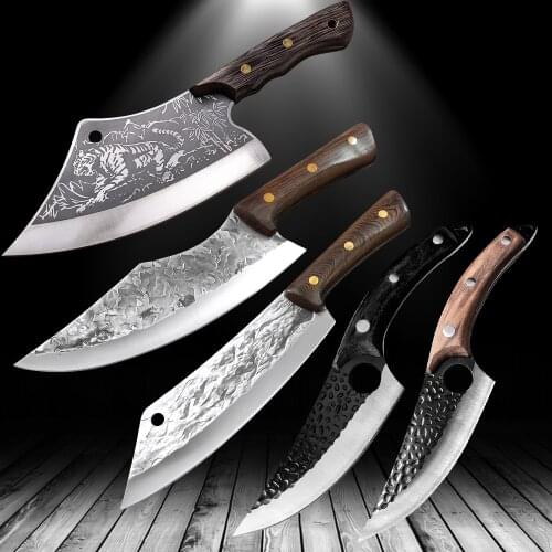 Stainless steel tiger pattern chopping knife Meat cleaver Kitchen kitchen knife Bone chop knife Cooking knife