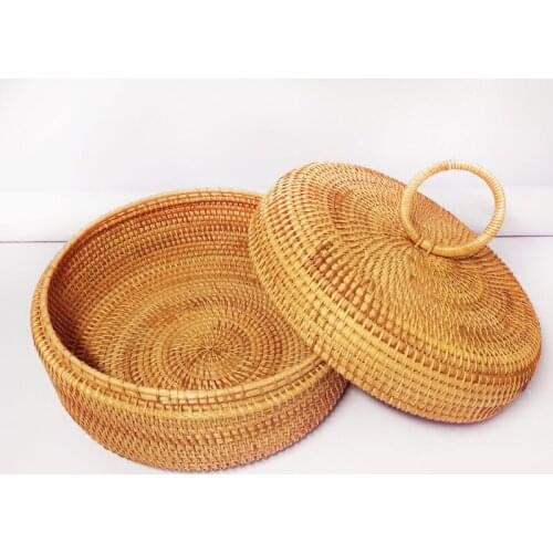 Autumn Vines Snacks Candy Baskets Home Creative Compartments With Lid Storage Basket Living Room Coffee Table Desktop Storage Bo