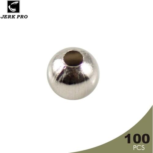 JERK PRO 100pcs 3mm 4mm Hollow Metal Beads Custom Spinnerbaits Buzzbaits Umbrella Rigs Fly Tying Fishing Lures Parts Accessories