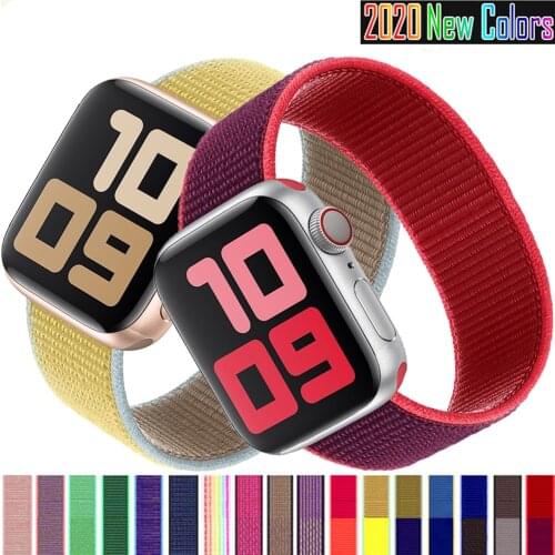 For Apple Watch 5 Nylon Sport WatchBand Series 5/4/3 Soft Lightweight Breathable Strap Wristband 38mm 42mm 40mm 44mm Watchbands