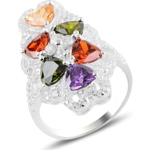 Silver 925 Sterling Zircon Stone Ring