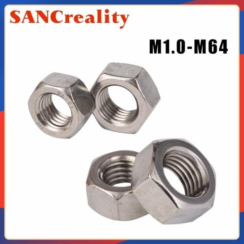 A2 304 Stainless Steel Hex Hexagon Nut for M20 M22 M24 M27 M30 M33 M36 M39 M42 M64 Screw Bolt