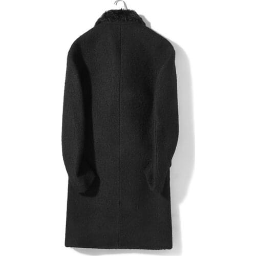 Real Fur Coat Men Winter Clothes 2019 Korean Long 100% Wool Fur Liner Jackets Man Streetwear Fashion Fur Overcoat 8370B