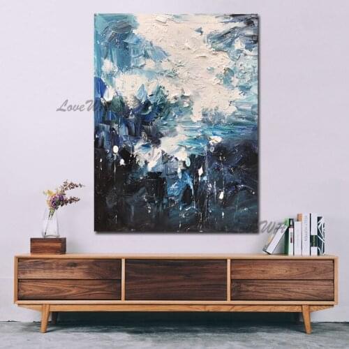 Color Is Dark Modern Abstract 100% Handpainted Painting Wall Art Home Decor New Arrival Decoration Painting On Canvas No Framed