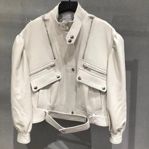 Genuine Leather Jacket Women Plus Size 2021 Fashion Real Sheepskin Coats And Jackets Women With Free Shipping ML20043