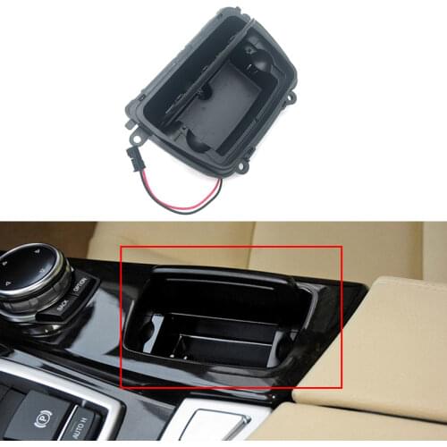 1PCS Car Ashtrays ABS Center Console Ashtray Box Shell Cover for BMW 5 Series F10 F11 F18 2010-2017 Black Car Interior
