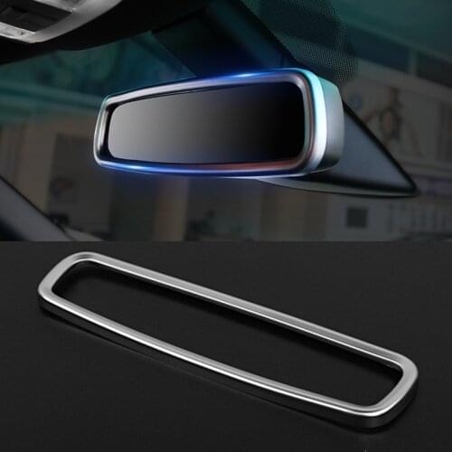 1pcs For Ford Explorer 2013-2019 ABS Chromed Interior Rearview Mirror Decorate Cover Car Styling