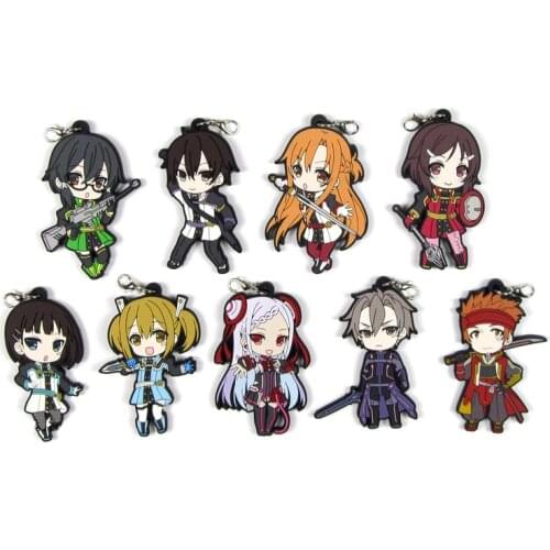 2018 NEW Sword Art Online Original Japanese anime figure rubber Silicone sweet smell mobile phone charms/key chain/strap D153