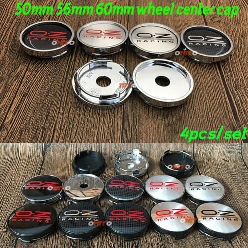 4pcs/set OZ O.Z Racing Logo Emblem 50mm 56mm 60mm Chrome/abs Wheel Center Cap Wheel Hub Cap Covers Dust-proof Car Accessories