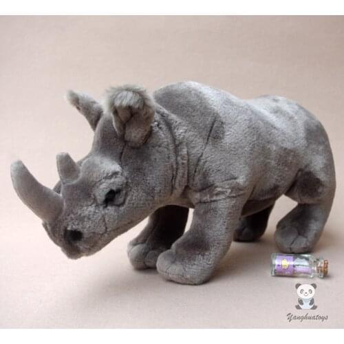 African Rhinoceros Doll Toy Real Life Stuffed Animals Toys Child Gifts Very good shape