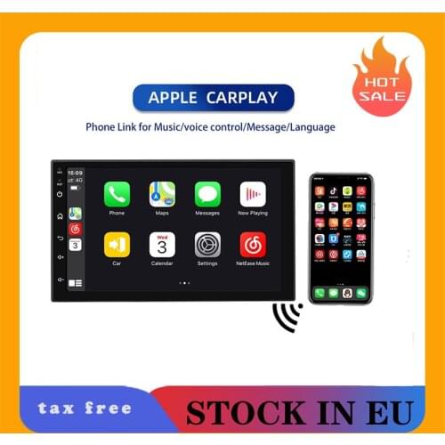 7 '2din 7'' Andriod 10.0 Car Multimedia Player Carplay GPS Wifi Car Radio FM AM RDS Car Audio Stereo Autoradio For Universal