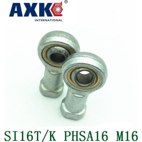 Axk Free Shipping 2pcs 16mm Female Rod End Threaded Rod End Male Thread M16x2.0mm Si16t/k Phsa16 M16