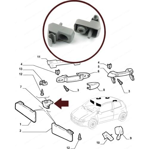 Free Shipping Auto Parts Gray Sun Visor Roof Mount Hook Bracket Holder Clips 735478275 For Fiat Doblo Fiorino Palio Albea Bravo