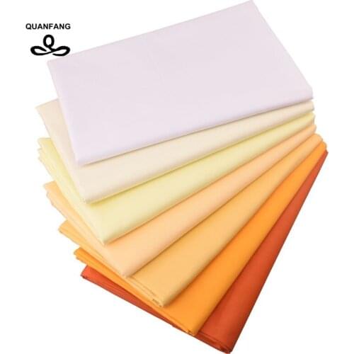 QUANFANG Pure Color Series Twill Cotton Fabric, For DIY Quilting Sewing Baby,Child Sheet, Pillow, Cushion Half meter 50