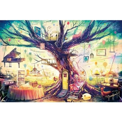 Girl hearts home The wooden puzzle 1000 pieces ersion paper jigsaw puzzle white card adult childrens educational toys