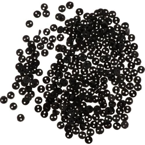 DIY Projects Figures Doll DIY Clothing Sewing Buttons Black 4mm 300pcs Lot
