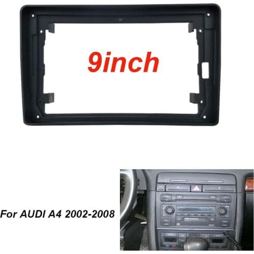 Addtional frame For AUDI A4 2002-2008 for 9 Inch Stereo Double Din Car dvd Fascias Frame Audio Fitting Adaptor Facia Panel Dash