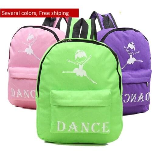 Canvas Ballet Bag For Girls Preschool Kids Dance Bag For Ballet Pink/Purple/Blue Children Ballerina Dance Shoulder/Backpack Bag