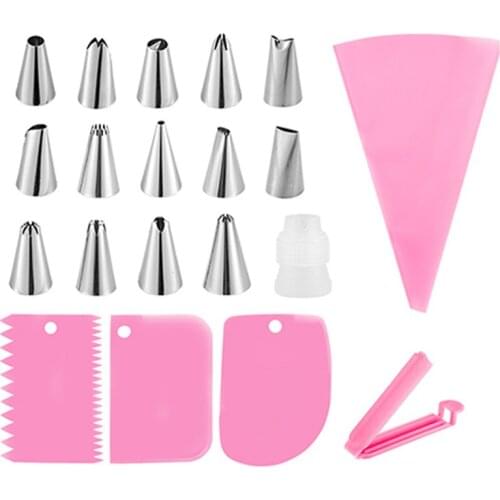 Cupcake Decoration Kitchen Supplies Tools 20/14/22/23/16/3pcs Pastry Bag Piping Tips Set For Cake Puff Cookies Russian Nozzles