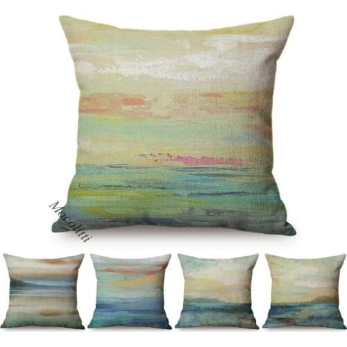 Colorful Doodling Art Cushions Cover Abstract Oil Painting Powerful Artwork Decoration Sofa Pillow Case Office Chair Almofadas