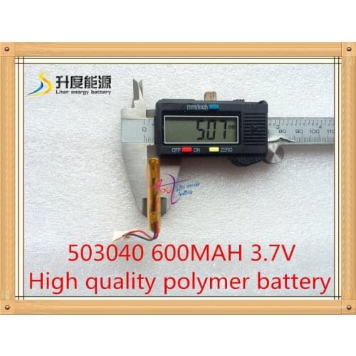 3.7V lithium polymer battery 503040 053040 MP3 Bluetooth DIY audio / Toys 600MAH