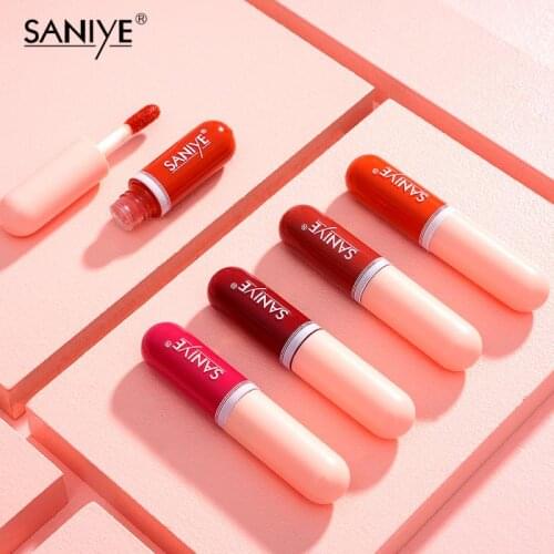Matte Lip Glaze Capsule Lipstick 12-color Waterproof Long-lasting Mini Red Lip Gloss Easy To Carry Lip Makeup Cosmetics TSLM1