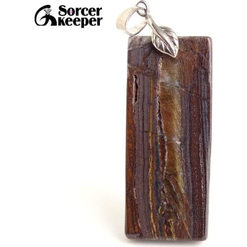 Mens Fashion Jewelry Natural African Lron Tigers Eye Pendant Necklace Hawks Eye Gem Timeless Gift For Boyfriend BS869