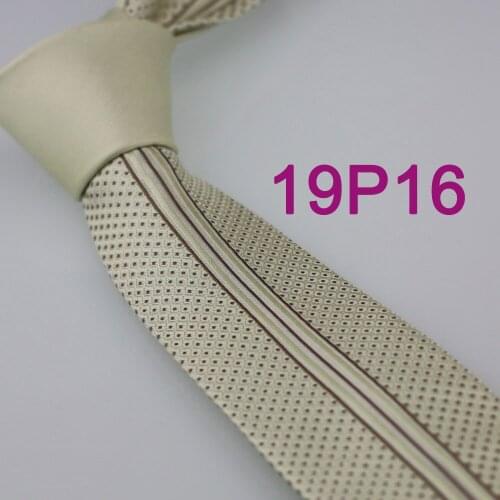YIBEI Coachella ties Mens SKINNY Beige Tie Microfiber SLIM 2015 Beige Knot Contrast Brown Spots Stripes Neckties New Design