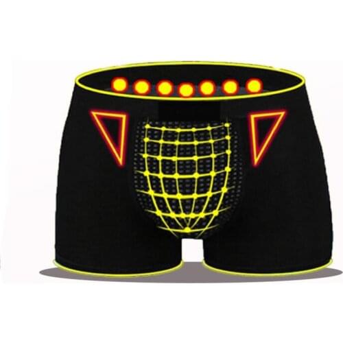 High Quality Male Underwear Mens Sexy Magnetic Therapy Boxer Shorts Health Care Underwear Breathable Casual Boxer Men Panties
