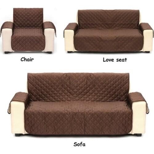 Coffee Color Sanding Soft Sofa Cover Dog Cat Pets Durable Sofa Towel 1/2/3 Seater Sectional Couch Cover