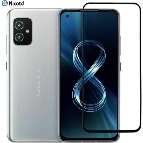 NicoTD Full Cover Glass For Asus Zenfone 8 Tempered Glass Screen Protector For Asus Zenfone 8 ZS590KS 9H Protective Glass Film