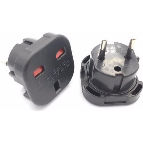 New Free Shipping UK to EU plug adapter AC Power Plug Portable UK to EU Travel Adapter Socket 10A/16A 240V UK to EU Plug Adapter
