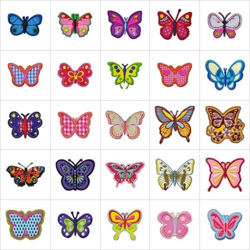 1pcs Wholesale Beautiful Butterfly Patches For Clothing Embroidery Patch Appliques Badge Stickers For Clothes Diy Fabric paches