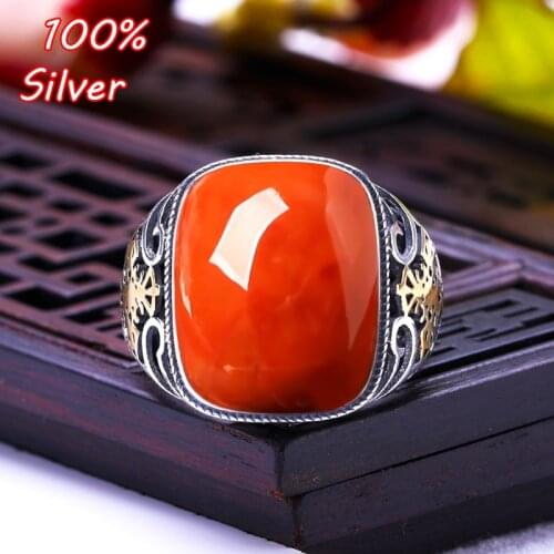 Authentic 925 Sterling Silver Adjustable Ring Blank Base Settings Fit 14*18mm Rectangle Cabochons Jewelry Making Accessories