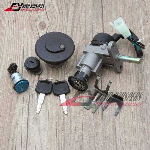 Motorcycle Ignition Switch Fuel Gas Cap Cover Lock Keys For GY6 50cc 150cc Universal