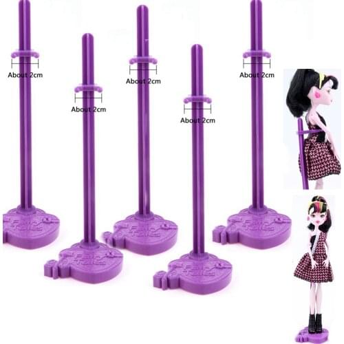 NK 10 pcs/Set Dolls Stand Display Holder Purple Pink Blue For Monster Dolls High / Ever After Hight Doll Dolls Accessories