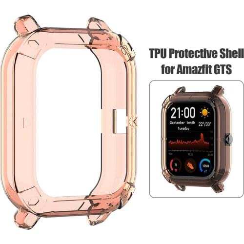 Half TPU Shockproof Replacement Protector Shell Cover Transparent Prevent Grease and Fingerprints for Amazfit GTS Smartwatch