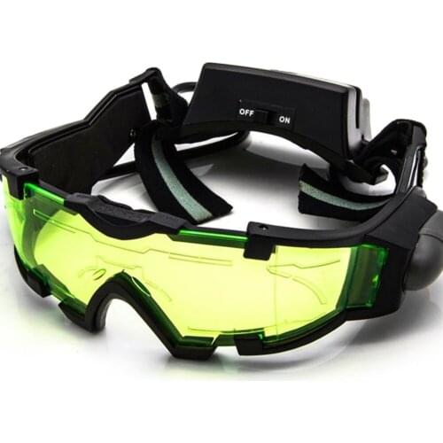 Adjustable LED Night Vision Glass Goggles Motorcycle Motorbike Racing Hunting Glasses Eyewear With Flip-out Light Windproof