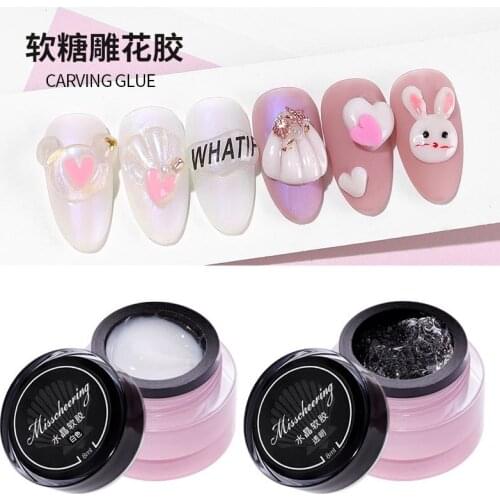 DIY Nail Beauty 3D solid clay soft Nail Gel Nail Art Carving model manicure PVC solid gel Nail Art Accessories Crystal soft Gel