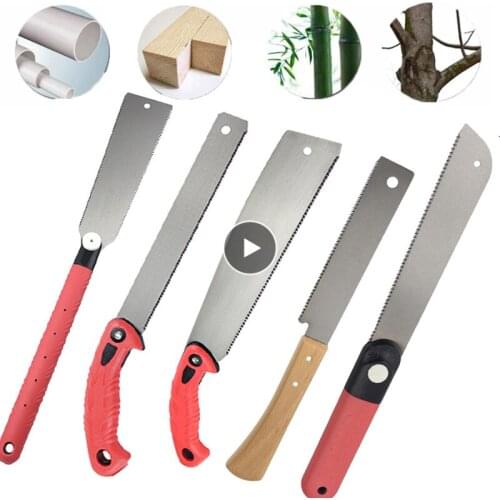 Folding Saw Japanese Double Edge Hand Saw HRC Wood Cutter Pull Saw 570mm Dry Wood Pruning Saw With Hard Teeth Woodworking Tools