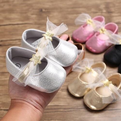 Toddler Princess Shoes Children Girls Dress Shoes Kid Baby Girl Wedding Toddler Party Big Bowknot All Season First Walkers