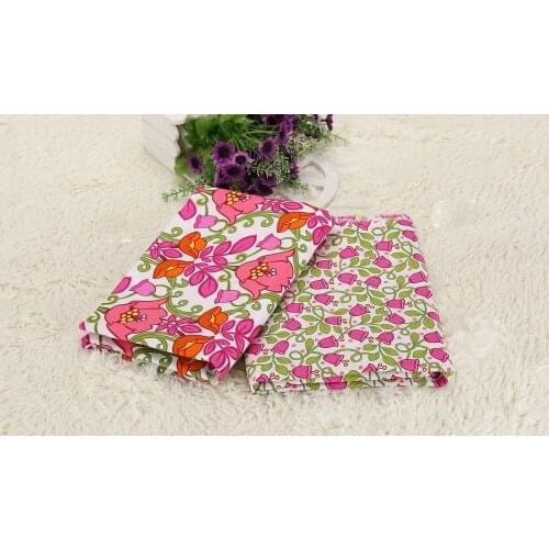 High quality cotton fabric,Beautiful flower design,tissue to patchwork,DIY handmade quilting fabric. 2 Pcs/lot