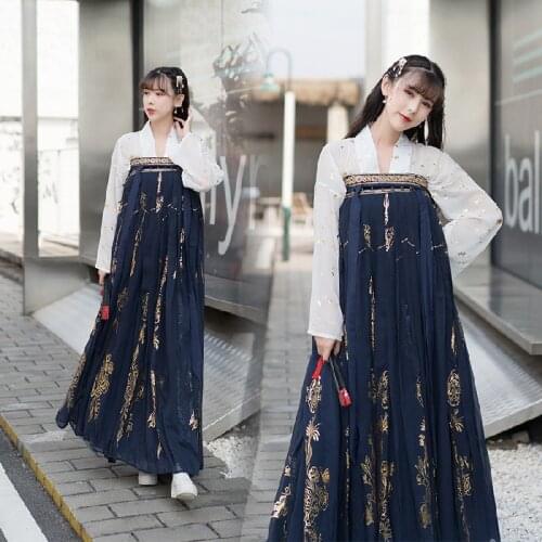 Female butterfly bronzing chest Ru skirt China Daily spring/summer wind 6 meters place ancient quicksand fairy skirt