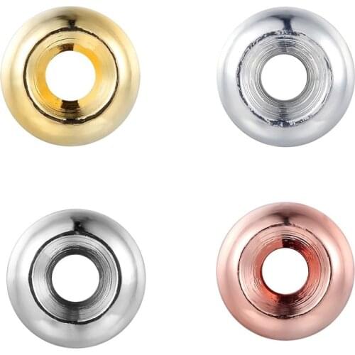 10Pcs Diy Beaded Material Brass Gold-plated Beaded Bracelet Accessory Bead Spacer Metal Accessory Spacer