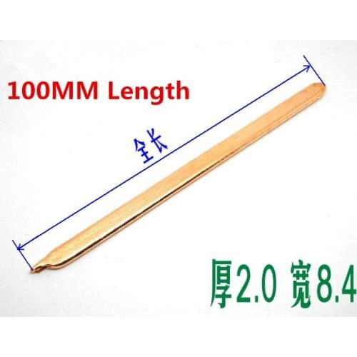 2PCS 100MM Length Pure Copper Flat Heat Pipe PC Heat Pipe Remould Heat Tube DIY Thick 2.0mm,Width 8.4 Laptop Heat Pipe