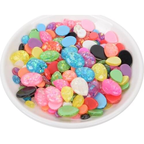 50/100/200 Pcs Mixed Glitter Resin Multicolor Flatback Embellishments Cabochon Decoration Scrapbook Diy Craft Supplies Accessory