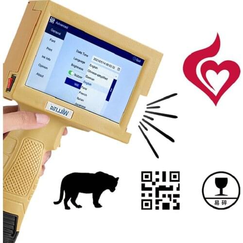 618 12.7mm Logo Inkjet Printer QR Bar Batch Code Date Number Expiry Date Label Mobile Hand Jet Handheld Thermal Inkjet Printer